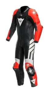 Цельный кожаный костюм Mugello 3 Perf D-Air Dainese, красный/белый