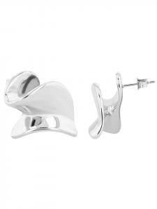 Adeliás Женские серьги - Серьги-гвоздики из нержавеющей стали серебристого цвета