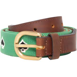 Stussy Джинсовый пояс с вышивкой лопатой, Brown