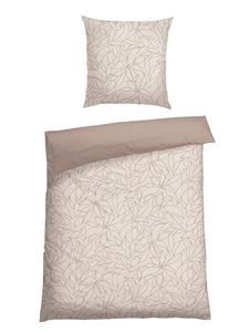 Schiesser Комплект постельного белья Renforcé "Leaves" в бежевом цвете