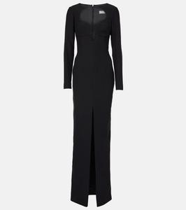 Платье макси из крепа с вырезом Rasario, черный
