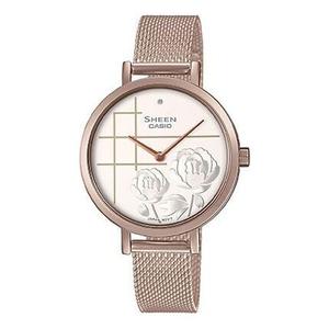 Часы Casio Sheen Peony Analog Watch 'Gold White', белый