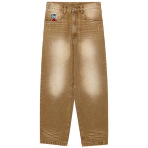 Джинсы унисекс MIND ERROR, коричневый