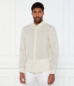 Льняная рубашка c-liam-s-bd-c1-243 Regular fit Boss, желтый