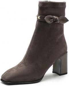 Женские ботильоны YDN с квадратным носком, на высокой массивной шпильке, с заклепками, для торжественных мероприятий и вечеринок на открытом воздухе, размеры 4-15 US, Brown