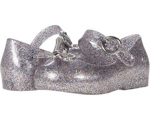 Mini Melissa Мини-сандалии Melissa Sweet Love для девочек, серебристые с блестками, модель Мэри Джейн, KHD2296