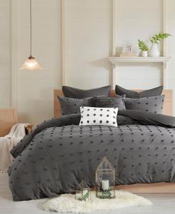 Комплект постельного белья Brooklyn из жаккардовой хлопковой ткани, 5 предметов, размер Twin/Twin XL Intelligent Design, Charcoal