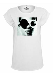 Футболка с принтом CLASSIC ROLL UP GLASSES Be Famous, цвет white