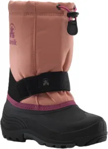 Сапоги Kamik Rocket с утеплителем для снега - водонепроницаемый верх и детская водонепроницаемая обувь - снегоступы с легкой фиксацией шнурков для детей - съемная утепленная стелька - средняя застежка на липучке, розовый/персиковый