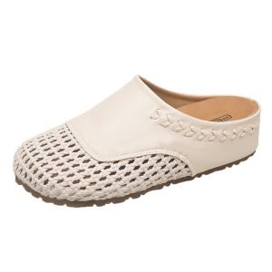 Женские сандалии с закрытым носком, устойчивые к истиранию, на резиновой подошве Take the Qin, Ecru