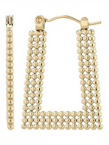 Adeliás Женские серьги - серьги-кольца из нержавеющей стали в золотом исполнении