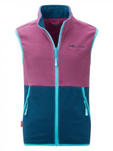 Флисовый жилет Trollkids Kjerag, цвет pink/blau