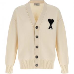 Кардиган с V-образным вырезом Ami De Coeur AMIPARIS, белый