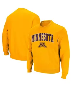 Мужской свитшот с круглым вырезом Minnesota Golden Gophers с аркой и логотипом Colosseum, серый