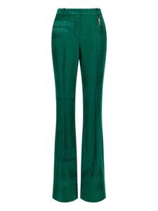 Roberto Cavalli жаккардовые брюки с узором, зеленый