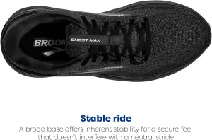 Мужские кроссовки Brooks Ghost Max Cushion для бега и ходьбы, нейтральная посадка, черный