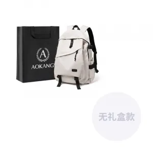 AOKANG Тканевый рюкзак для ноутбука дорожная сумка большого размера унисекс цвет экрю классический черный бордовый, Ecru