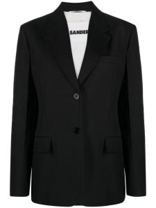 Jil Sander однобортный блейзер, черный