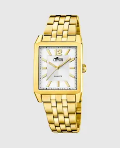 18984/1 Мужские часы Square Series в корпусе из золотой стали LOTUS