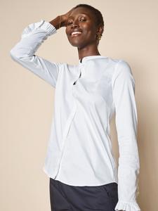 MOS MOSH Рубашка Mattie с рюшами и манжетами, белая