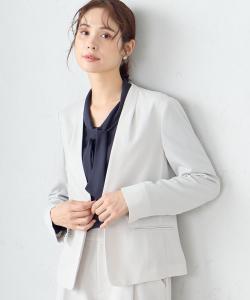 Пиджак без воротника из полиэстеровой саржи Comme Ca Ism, цвет Gray