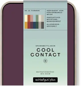 Простыня Schlafgut "Cool Contact", 100% гребённая микрофибра 90-100х190-200 см, 1 шт., фиолетовый