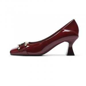 Zubumei Тонкие каблуки на шпильке 6 см женские бордовые, цвет Burgundy