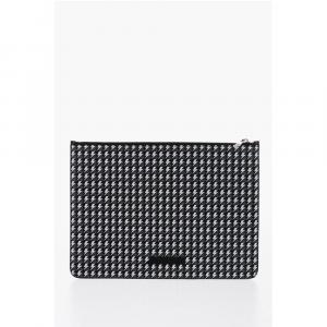 Кожаный кошелек с логотипом по всей поверхности Neil Barrett, Gray