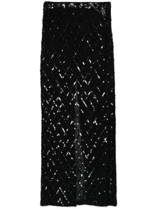 P.A.R.O.S.H. юбка макси с пайетками, черный