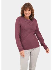Короткий размер: хлопковый свитер в рубчик цвета ежевики. GOLDNER