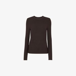 Футболка Essential из эластичной ткани в рубчик Whistles, коричневый