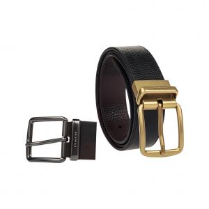 COACH Кожаный мужской ремень черный шириной 3.8 см, Black