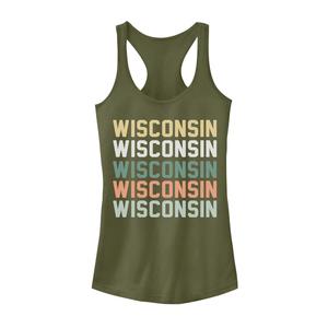 Юниорская майка Wisconsin State Graphic Racerback