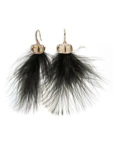 Серьги Feathers Oval T TWINSET, золотой