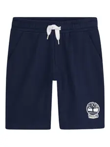 Шорты с эластичным поясом и вышитым логотипом Timberland Kids, синий
