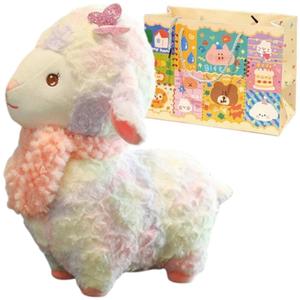 Плюшевая игрушка стоячий единорог радужная альпака кукла высота 24cm/27cm/35cm/55cm/75cm Small bubble