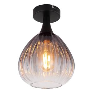 Потолочный светильник Globo Lighting Olsen Typ B, копченое стекло / железо - 1-свет
