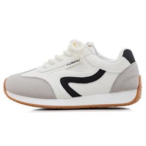 Женские белые кроссовки Low top Running Shoes с амортизацией, противоскользящей подошвой, устойчивостью к истиранию, легкие и с эффектом отскока HUANQIU, белый