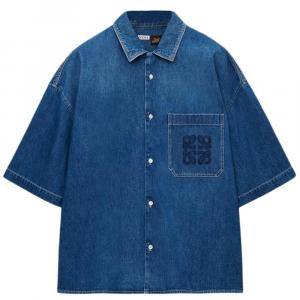 Рубашка с коротким рукавом LOEWE, синий