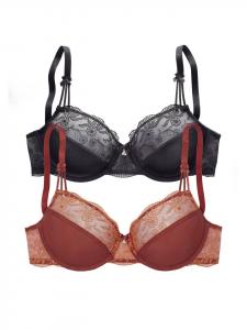 Бюстгальтер на косточках nuance, цвет zimt/orange+creme