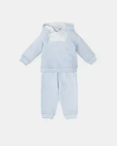 Детский комплект из двух предметов с капюшоном голубого цвета Tutto Piccolo