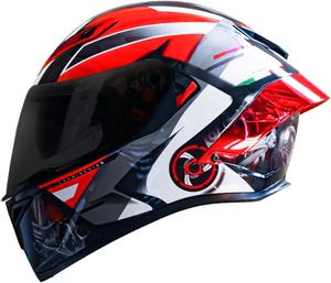 Шлем мотоциклетный Ruanlov, красный / черный