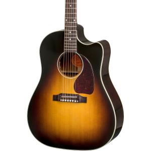 Epiphone, вдохновленный акусто-электрической гитарой Gibson J-45 EC, состаренной винтажной текстурой Sunburst