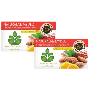 100% натуральное растительное мыло с маслом миндаля и арганы «Цитрусовая свежесть», 2 шт. Powrót Do Natury