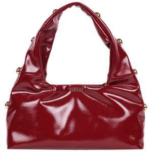 Сумка Jason Wu с шипами на плече в потрескавшейся отделке, Oxblood