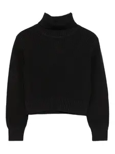 Водолазка в рубчик Aspesi Kids, черный