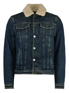 Джинсовая куртка с отделкой из овчины Moorer, синий