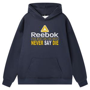 Толстовки Unisex с капюшоном, средней плотности Reebok, темно-синий[heavyweight thickened and fleece-lined]