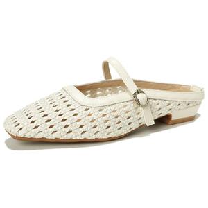 Женские сандалии с закрытым носком и резиновой подошвой, противоскользящие City camel, White