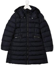 Moncler Enfant пуховик с капюшоном, синий